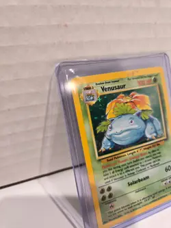 Venusaur Holo Rare 15/102 Base Set Unlimited 1999 Vintage Pokemon Card MP - Image 3