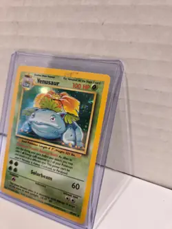 Venusaur Holo Rare 15/102 Base Set Unlimited 1999 Vintage Pokemon Card MP - Image 4