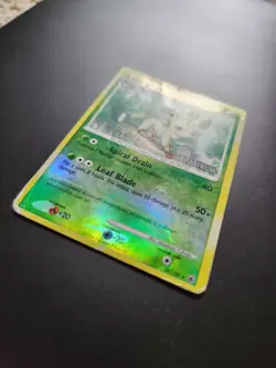 Pokemon TCG Leafeon Majestic Dawn Platinum Stamped Rev. Holo Rare 24/100 2008 - Image 2