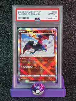PSA 10 Radiant Charizard 015/172 Japanese Pokemon - Image 1