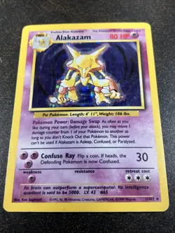Pokemon Card TCG Alakazam Holo Rare Base Set - Image 2