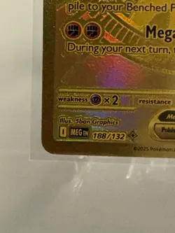 Pokemon Mega Lucario EX Full Art Gold Holo Mega Hyper Rare 188/132 NM - Image 4