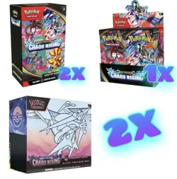 CHAOS RISING Pokemon Center ETB’s x2 + Booster Box + Booster Bundle x2 Presale - Image 1