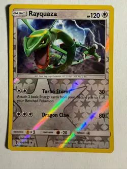 Pokemon Card Rayquaza Guardians Rising Reverse Holo Rare 106/145 LP - Image 1