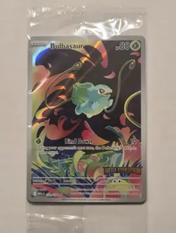 Pokemon Mega Evolution Bulbasaur 133/132 Stamped Promo Card *Sealed* - Image 1