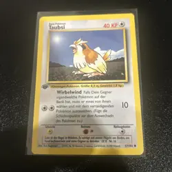 1st Edition Pidgey (Taubsi) 57/102 - Mp - German Base Set Pokemon Card - Image 1
