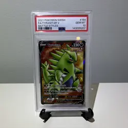 Pokemon Tyranitar V Full Art Battle Styles Ultra Rare Holo 154/163 PSA 10 MINT - Image 1