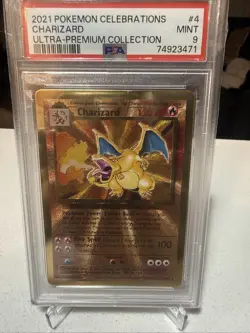 Metal Card Charizard PSA 9 Mint 2021 Pokemon Celebrations Ultra Premium UPC #4 - Image 1