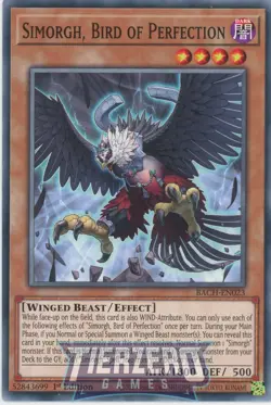 Yugioh BACH-EN023 Simorgh, Bird of Perfection Common 1st Edition NM/LP - Image 1