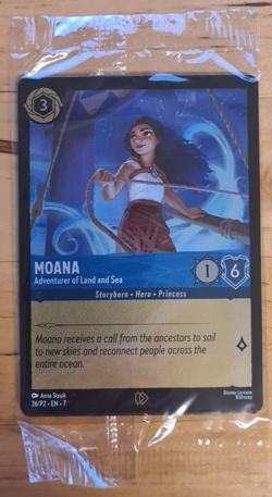 Moana - Adventurer of Land and Sea Disney Lorcana Promo Card Cold Sealed 26/P2 - Image 1