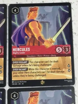 Disney Lorcana Hercules Mighty Leader x4 118/204 Whispers in the Well Non-Foil - Image 3