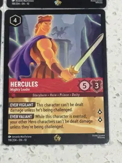 Disney Lorcana Hercules Mighty Leader x4 118/204 Whispers in the Well Non-Foil - Image 4