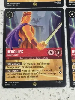 Disney Lorcana Hercules Mighty Leader x4 118/204 Whispers in the Well Non-Foil - Image 5