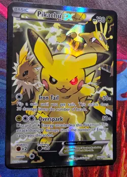 Pikachu EX XY124 Black Star Promo Holo Rare Pokemon Card (2016) MP - Image 3