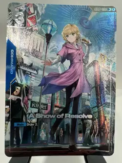 Gundam Card Game - A Show Of Resolve (U+) - Newtype Rising (GD01-100) NM - Image 1