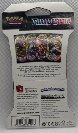 Pokemon Sword and Shield 10 Card Sleeved Booster Pack Base Set 2020 - Image 2