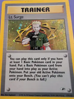 Lt. Surge - 17/132 - Pokemon Gym Heroes Unlimited Holo Rare Card WOTC MP - Image 1