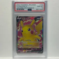 PSA 10 Pikachu V SR 104/100 S4 Amazing Volt Tackle - Pokemon Card 2020 Japanese - Image 1
