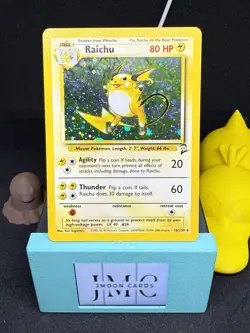 Pokemon TCG Raichu Base Set 2 Holo Unlimited Holo Rare Card 16/130 LP - Image 1