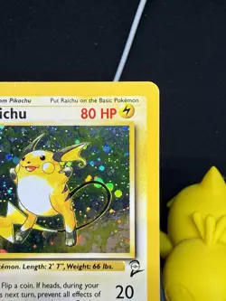 Pokemon TCG Raichu Base Set 2 Holo Unlimited Holo Rare Card 16/130 LP - Image 4