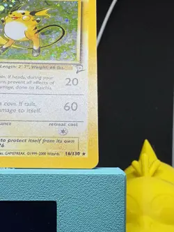 Pokemon TCG Raichu Base Set 2 Holo Unlimited Holo Rare Card 16/130 LP - Image 5