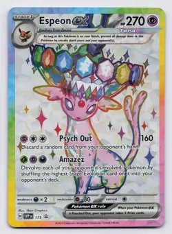 Espeon ex - 175 Holofoil Promo SV: Scarlet & Violet Promo Cards SVP 175 NM - Image 1