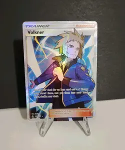 Pokemon TCG Volkner (Full Art) 156/156 Sm-Ultra Prism Holo Pokemon Card - Image 1