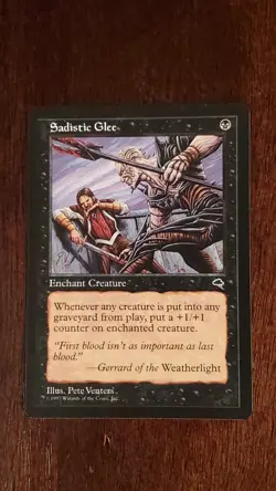 Sadistic Glee Tempest EX/LP 153/350 MTG Magic the Gathering Common Black - Image 1