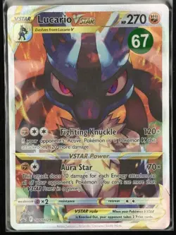 Pokemon Lucario VSTAR SWSH291 Sword & Shield Promo Full Art Holo Card VSTAR NM+ - Image 3