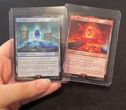 Water Crystal and Fire Crystal Bundle: Final Fantasy MTG Trading Cards Lot of 2 - Image 2