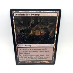 Leechridden Swamp 273 Uncommon Shadowmoor Magic: The Gathering Lightly Played - Image 1