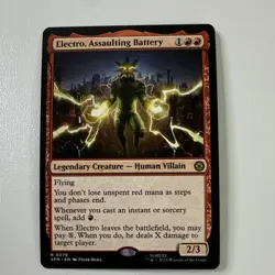 Wizards of the Coast Electro, Assaulting Battery Marvel's Spider-Man Rare Red - Image 1