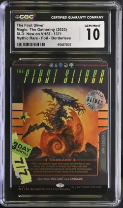 THE FIRST SLIVER Secret Lair Foil Mythic Now on VHS CGC 10 MTG [Nostalgium] - Image 1