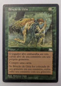 Magic Mtg Italian Weatherlight Gaea's Blessing heavily played - Image 1