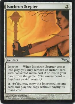 MTG: Mirrodin: Isochron Scepter: Moderately Played Condition - Image 1