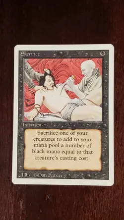 Sacrifice Revised 3rd Edition EX/LP 126/306 MTG Magic the Gathering Uncommon - Image 1