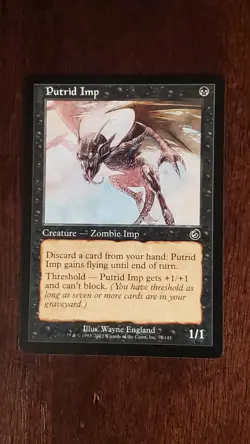 Putrid Imp Torment EX/LP 77/143 MTG Magic the Gathering Creature Common Black - Image 1