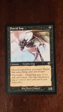 Putrid Imp Torment EX/LP 77/143 MTG Magic the Gathering Creature Common Black - Image 3