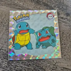 Vintage 1999 Artbox Pokemon Sticker #PR35 Squirtle Bulbasaur Series 1 Prizm Holo - Image 1