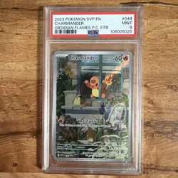 CHARMANDER Pokemon Center Promo Scarlet & Violet Black Star #044 PSA 9 - Image 1