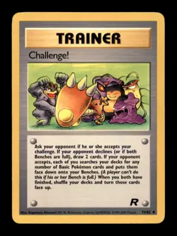 CHALLENGE! 74/82 UC TEAM ROCKET POKEMON LP - Image 1