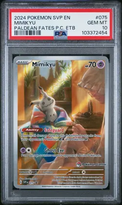 2024 POKEMON SVP EN-SV BLACK STAR PROMO #075 MIMIKYU PSA 10 - Image 1