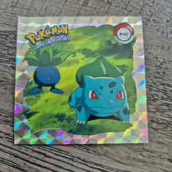 Vintage 1999 Artbox Pokemon Sticker Oddish Bulbasaur Pr43 Series 1 Prizm Holo - Image 1