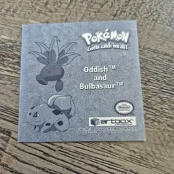Vintage 1999 Artbox Pokemon Sticker Oddish Bulbasaur Pr43 Series 1 Prizm Holo - Image 2