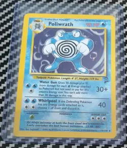 MP Poliwrath Holo 015/130 Base Set 2 Vintage Original WotC Pokemon - Image 1