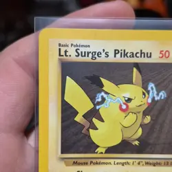 Pokemon Lt. Surge's Pikachu Common Regular Gym Heroes 81/132 2000 HP 50 - Image 2