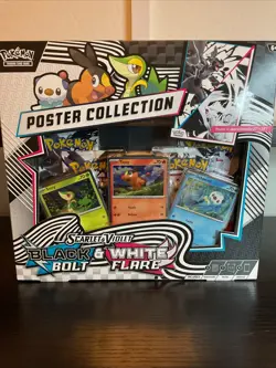 Pokemon TCG Scarlet & Violet Black Bolt & White Flare Poster Collection Sealed - Image 1