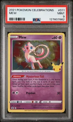 2021 POKEMON CELEBRATIONS #011 MEW PSA 9 - Image 1