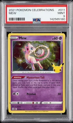 2021 POKEMON CELEBRATIONS #011 MEW PSA 9 - Image 1