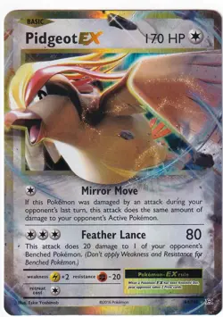 Pidgeot EX 64/108 Holo Rare EX Evolutions Pokemon Lightly Played - Image 1